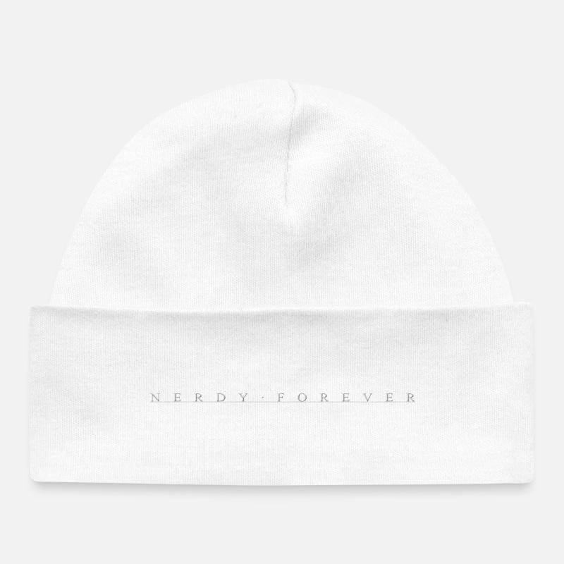 NERDY pour toujours - Faute de frappe - Bonnet bébé bio - blanc