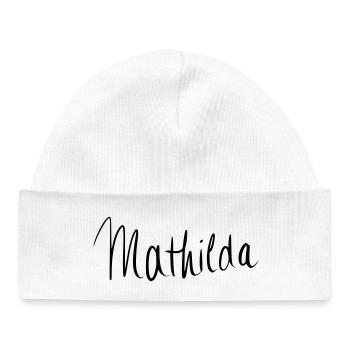 Mathilda - Baby Organic Mütze - Weiß - Vorne
