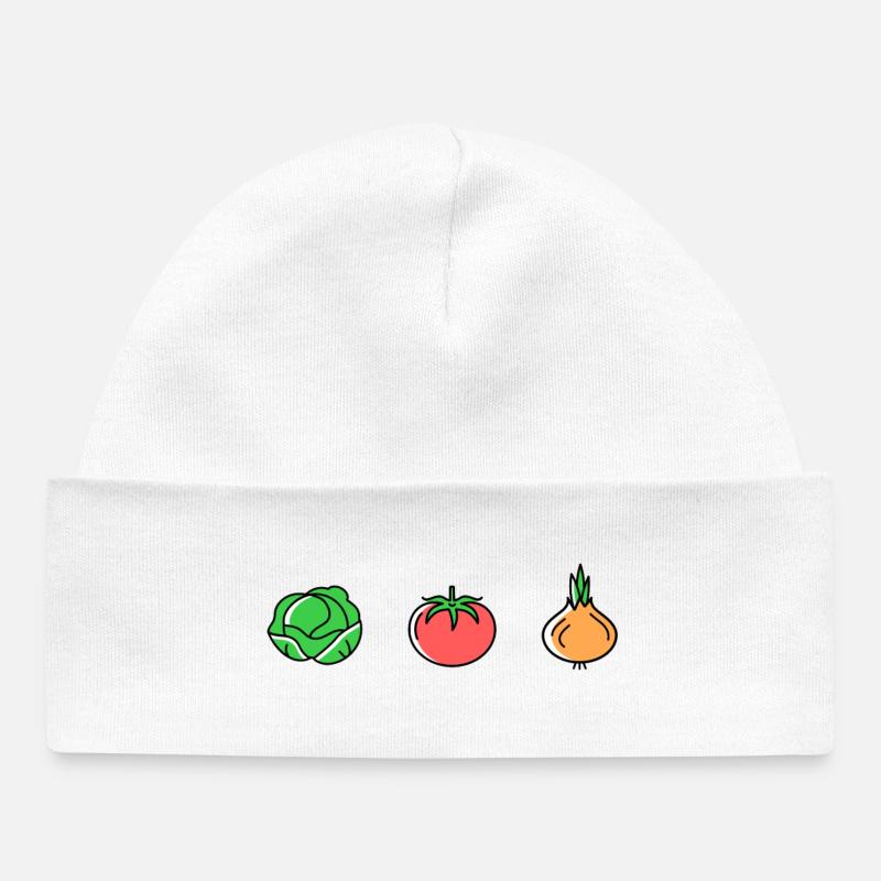 Salade Tomate Oignon - Bonnet bébé bio - blanc
