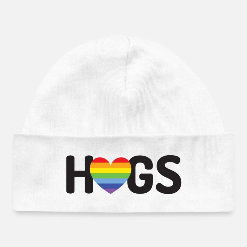 Câlins LGBT - Bonnet bébé bio - blanc