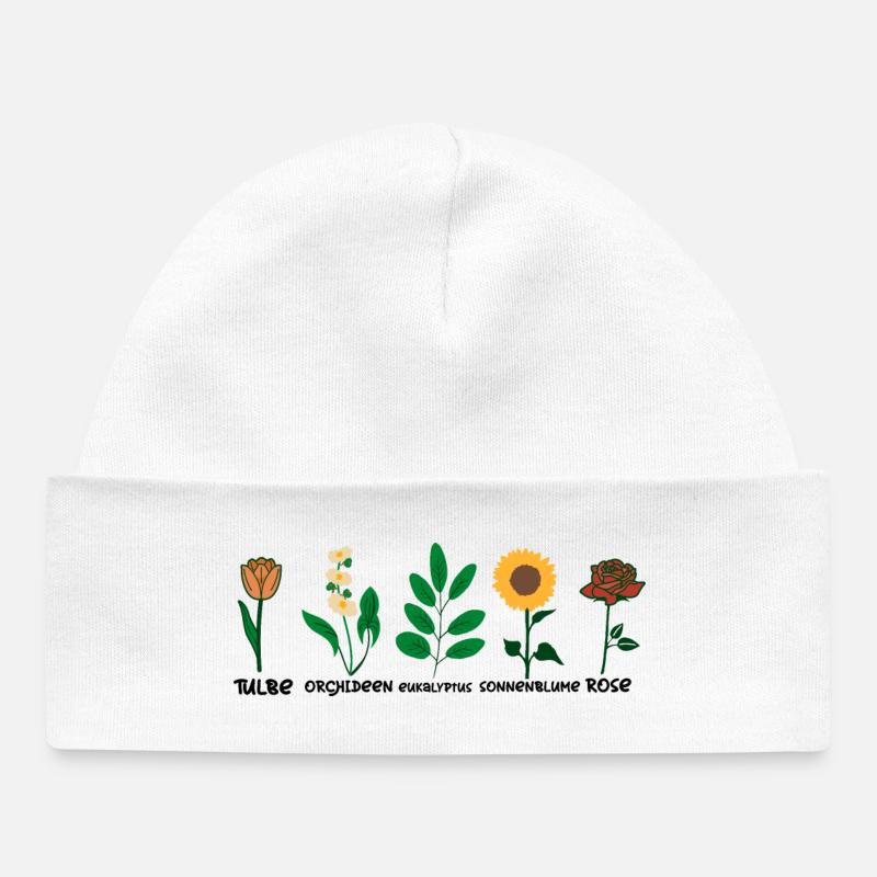Espèces de fleurs - Bonnet bébé bio - blanc
