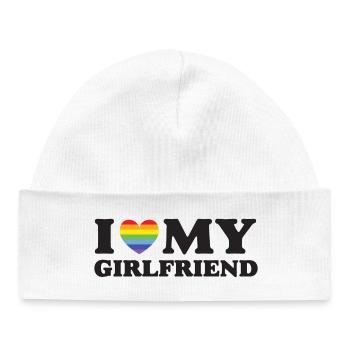 J’aime ma copine - LGBTQ - Bonnet bébé bio - blanc - Devant