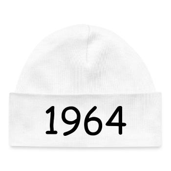 Personalize 1964 60th Birthday Template - Baby Organic Beanie - white - Front