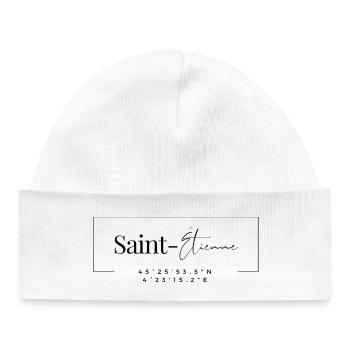 Saint-étienne - cadeau - hollywood - Bonnet bébé bio - blanc - Devant