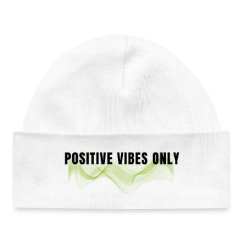 Uniquement des ondes positives - Bonnet bébé bio - blanc - Devant