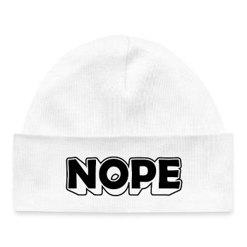 Abstract color explosion on canvas - Baby Organic Beanie - white - Front