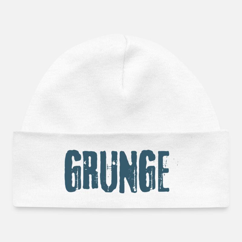 Grunge - Bonnet bébé bio - blanc