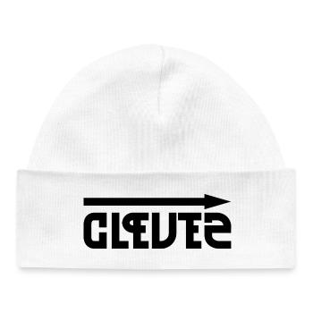 Clever & Stupid – des contrastes reflétés d’une manière amusante - Bonnet bébé bio - blanc - Devant
