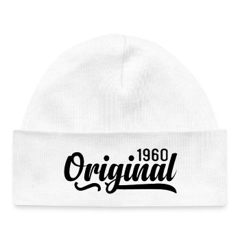 1960 birthday 65 years old, retro 1960 - Baby Organic Beanie - white - Front