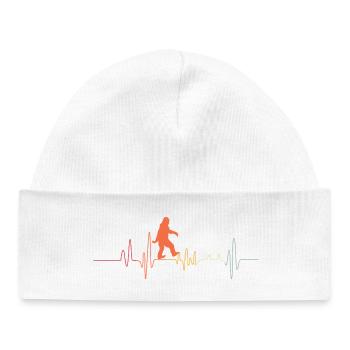 Bigfoot Sasquatch Cache-cache Dictons - Bonnet bébé bio - blanc - Devant