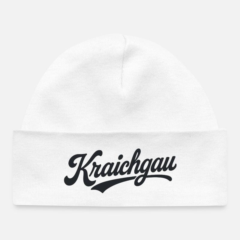 Lettrage de la région de Kraichgau - Bonnet bébé bio - blanc