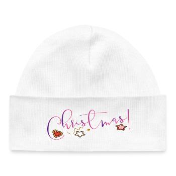 Christmas - Baby Organic Mütze - Weiß - Vorne
