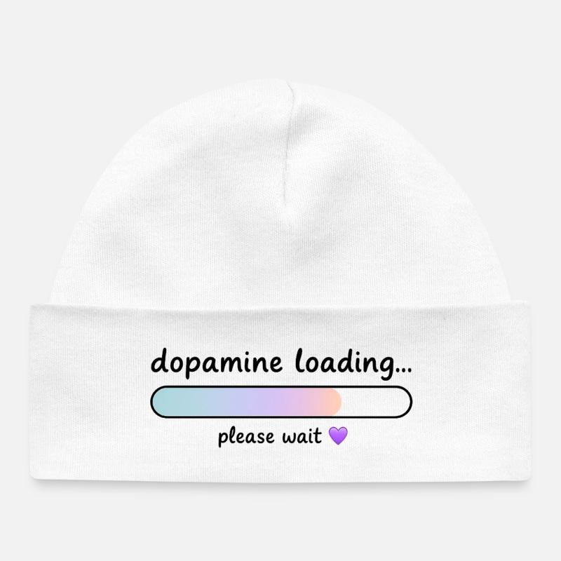 Dopamine Loading Gradient - Baby Organic Beanie - white