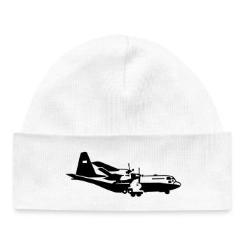 C-130 Hercules - Baby Organic Beanie - white - Front