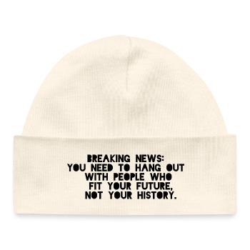 Dicton motivant - Bonnet bébé bio - blanc - Devant