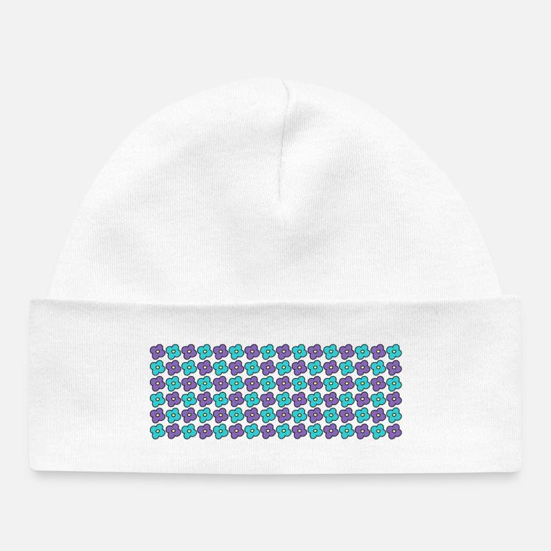fleuron - Bonnet bébé bio - blanc