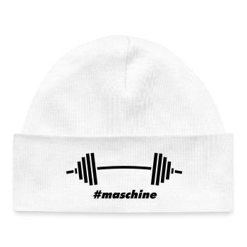#Maschine: Power, Gewichte & Fitness - Baby Organic Mütze - Weiß - Vorne
