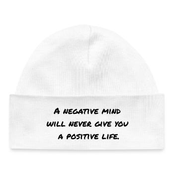 Dicton motivant - Bonnet bébé bio - blanc - Devant