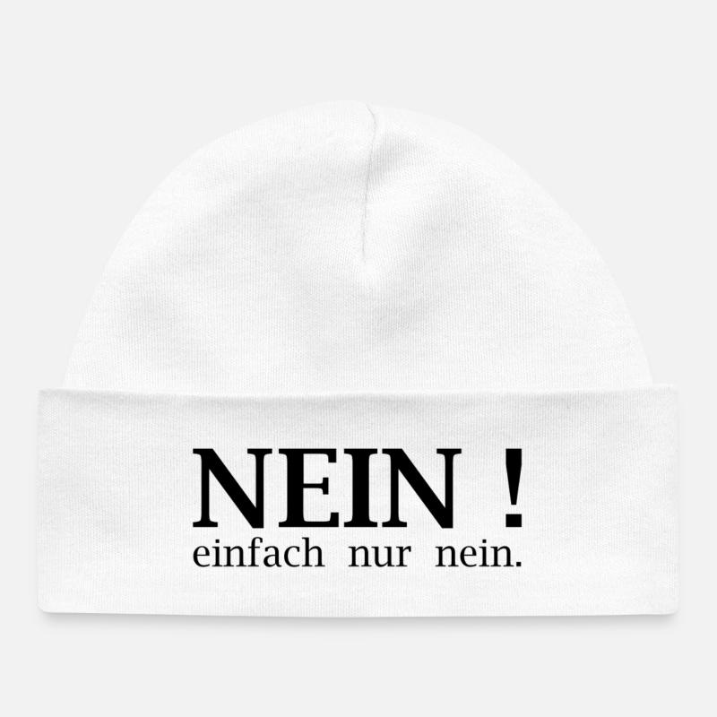 Non! Juste non. - Bonnet bébé bio - blanc