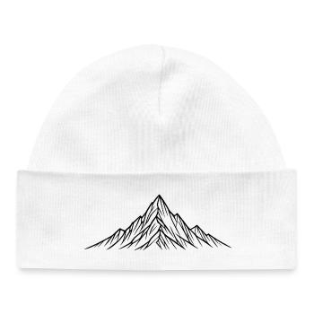 Nocturnal mountain silhouette - Baby Organic Beanie - white - Front