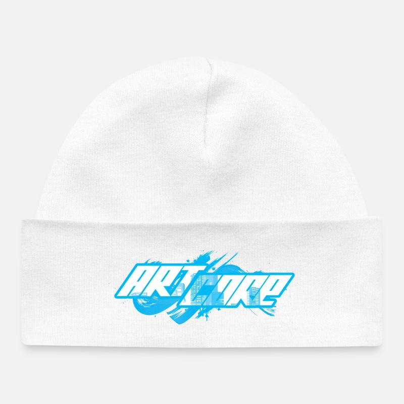 ArtCore graffiti Bleu Splash jeu de mot Hardcore - Bonnet bébé bio - blanc