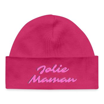 Pretty Neon Pink Mom - Baby Organic Beanie - hot pink - Front