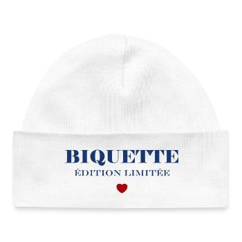 Biquette Limited Edition - Baby Organic Mütze - Weiß - Vorne