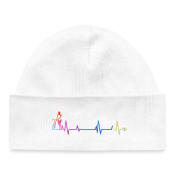 Silhouette Pulse Arc-en-ciel - Bonnet bébé bio - blanc - Devant