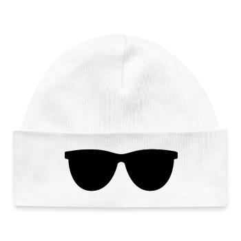 Lunettes de soleil - Bonnet bébé bio - blanc - Devant