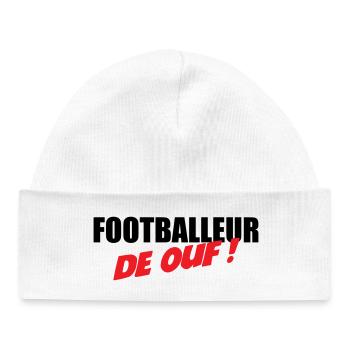 Footballeur de Ouf : Affichez Votre Talent Brut - Bonnet bébé bio - blanc - Devant