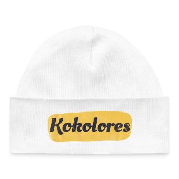 Aujourd’hui encore une fois total kokolores - Bonnet bébé bio - blanc - Devant