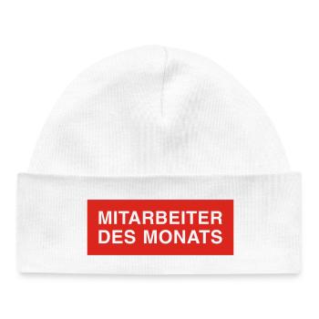 Employé du mois - Bonnet bébé bio - blanc - Devant