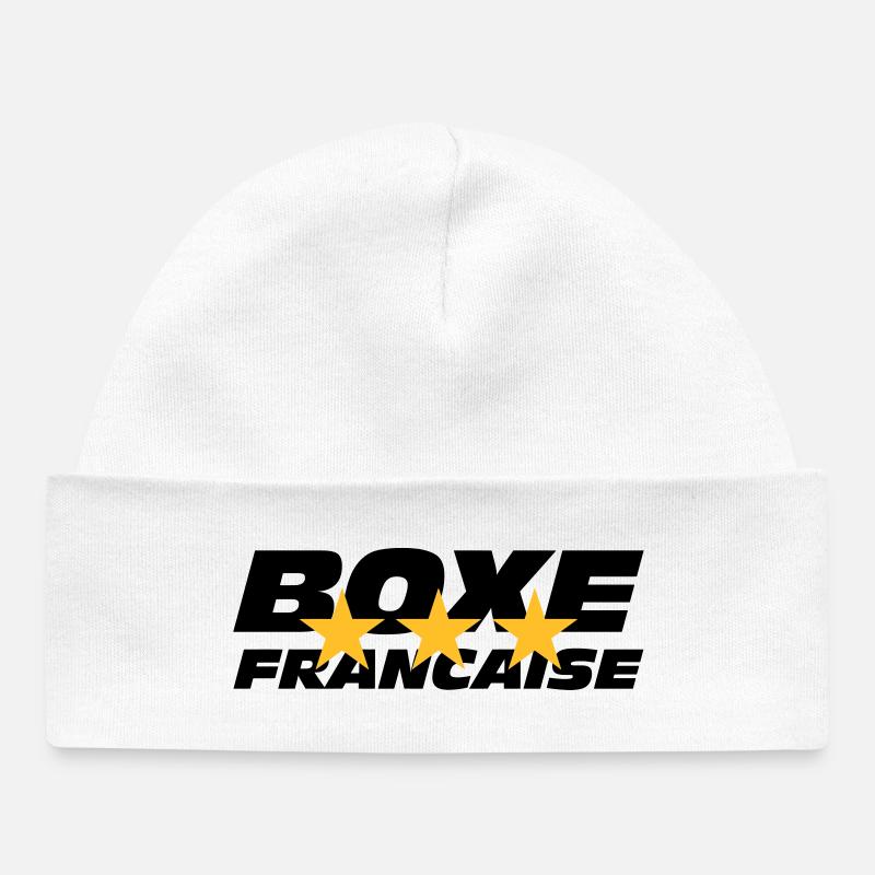 Boxe Francaise - Bonnet bébé bio - blanc