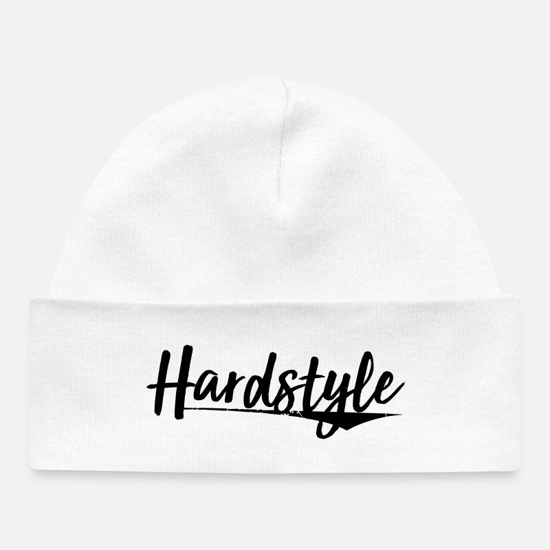 hardstyle électro trance hard bass autocollant patch - Bonnet bébé bio - blanc