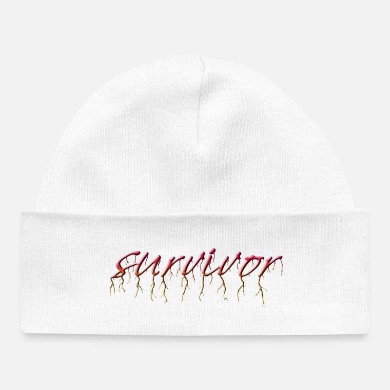 survivor - Baby Organic Beanie - white