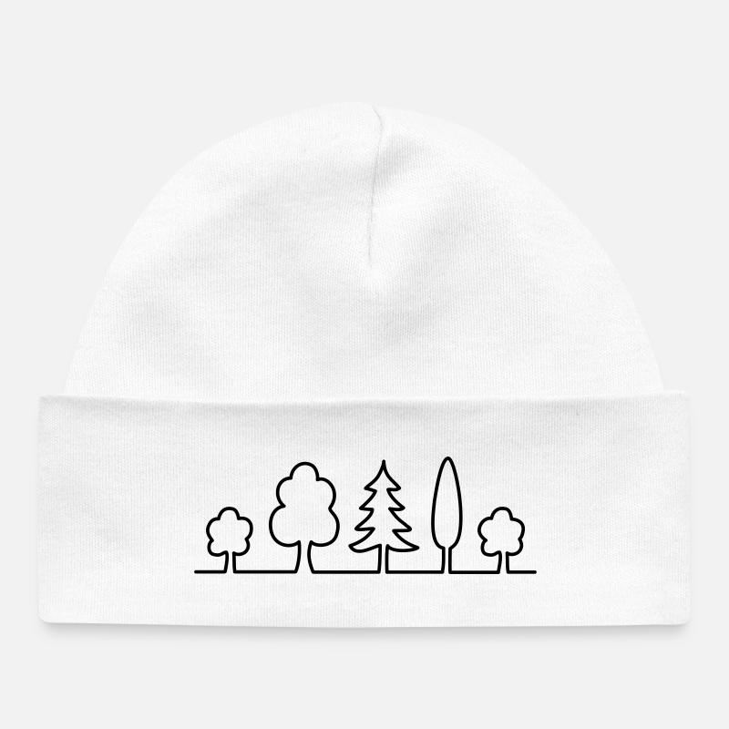 arbre - Bonnet bébé bio - blanc
