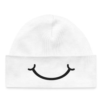 Smile - Baby Organic Beanie - white - Front