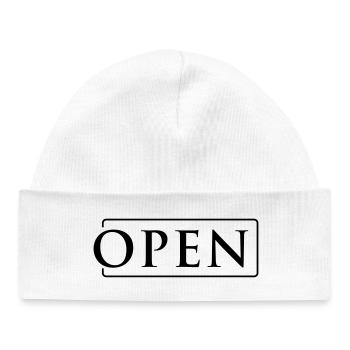 OPEN in frame - Baby Organic Beanie - white - Front