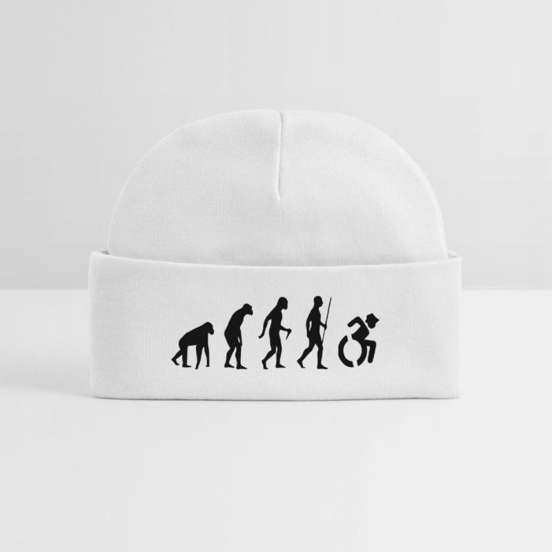 Evolution Rollstuhl. Die Rollstuhl-Evolution * Baby Organic Mütze