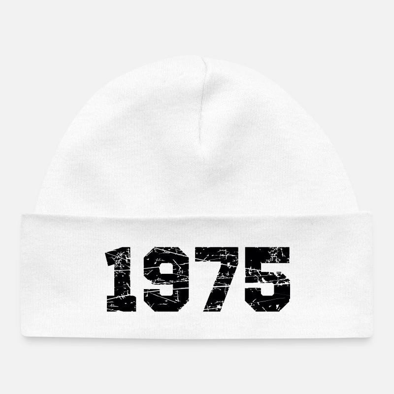 1975 - Baby Organic Beanie - white