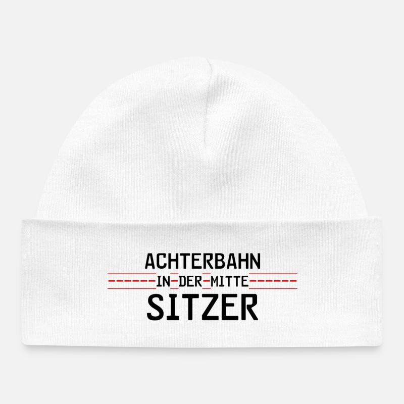 Achterbahnindermittesitzer - Baby Organic Mütze - Weiß