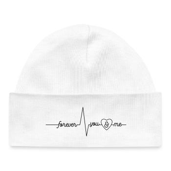 L’amour pour toujours - Bonnet bébé bio - blanc - Devant