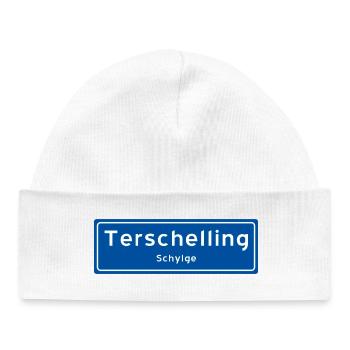 Panneau toponymique Terschelling - Bonnet bébé bio - blanc - Devant