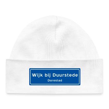 Wijk bij Duurstede signe de nom de lieu - Bonnet bébé bio - blanc - Devant