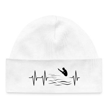 Pulse Diving Diver Cliff Jumping Heartbeat - Baby Organic Beanie - white - Front