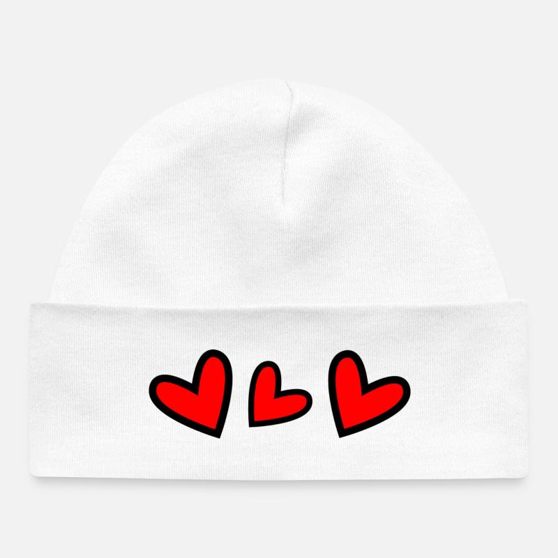 COEUR - Bonnet bébé bio - blanc