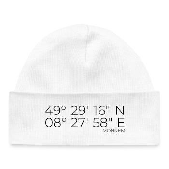 coordonnées Monnem Mannheim - Bonnet bébé bio - blanc - Devant