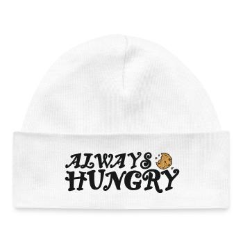 Always hungry mit Cookie - Baby Organic Mütze - Weiß - Vorne