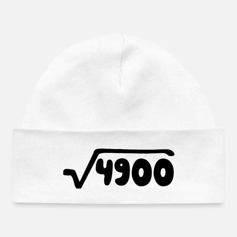 70e anniversaire - Anniversaire - Bonnet bébé bio - blanc