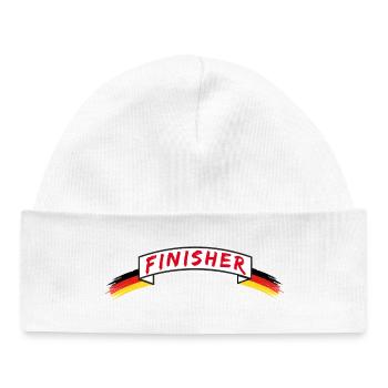 FINISHER RUN Banderole Germany Marathon - Bonnet bébé bio - blanc - Devant